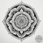 Tattoo sketch a unique pattern representing p… — эскиз тату (№1755180033_0, 14.08.2025 14:00) — tattoo-photo.ru