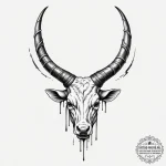 Horns, concept art for tattoo, sketch tattoo… — эскиз тату (№1755180630_0, 14.08.2025 14:10) — tattoo-photo.ru