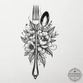 Tattoo design a fork on one, a spoon on the o... - эскиз тату (№1755180836_0, 14.08.2025 14:13) — tattoo-photo.ru