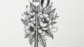 Tattoo design a fork on one, a spoon on the o... - эскиз тату (№1755180836_0, 14.08.2025 14:13) — tattoo-photo.ru