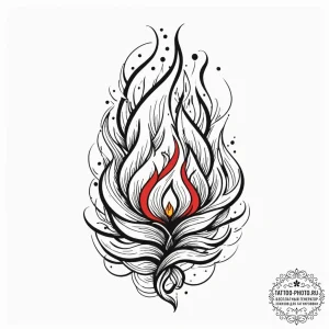 Tattoo sketch a powerful, abstract flame., ta... - эскиз тату (№1755181034_0, 14.08.2025 14:17) — tattoo-photo.ru
