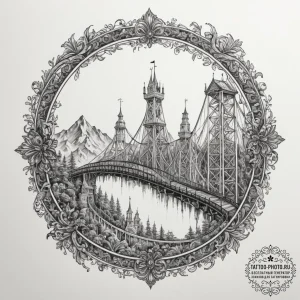 The view from the top of a roller coaster, ju... - эскиз тату (№1755187294_0, 14.08.2025 16:01) — tattoo-photo.ru