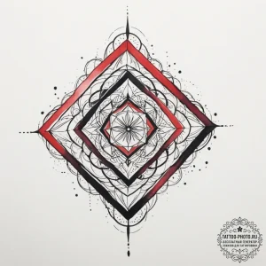 Tattoo design a geometric pattern resembling... - эскиз тату (№1755187939_0, 14.08.2025 16:12) — tattoo-photo.ru