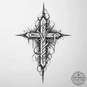 Tattoo design 'game over' with glitching lett... - эскиз тату (№1755192732_0, 14.08.2025 17:32) — tattoo-photo.ru