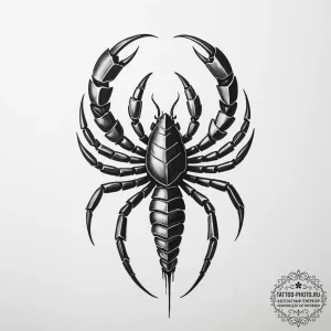 Tattoo design a scorpio scorpion, with a subt... - эскиз тату (№1755193526_0, 14.08.2025 17:45) — tattoo-photo.ru