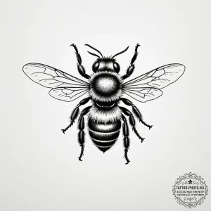 Bee - эскиз тату (№1755193724_0, 14.08.2025 17:48) — tattoo-photo.ru
