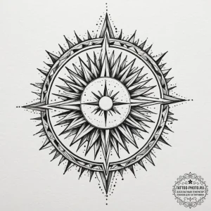 A geometric tattoo design of the kolovrat sun... - эскиз тату (№1755194522_0, 14.08.2025 18:02) — tattoo-photo.ru