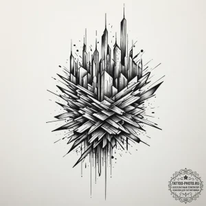 Tattoo design an abstract "glitch in the matr... - эскиз тату (№1755200250_0, 14.08.2025 19:37) — tattoo-photo.ru