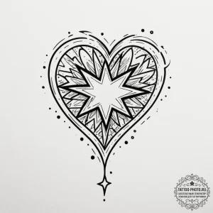 Tattoo design a tiny heart or star on the ank... - эскиз тату (№1755205039_0, 14.08.2025 20:57) — tattoo-photo.ru