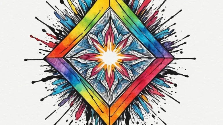Tattoo sketch a digital shield with glitching... - эскиз тату (№1755207470_0, 14.08.2025 21:37) — tattoo-photo.ru