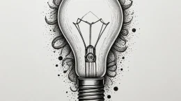 Tattoo design a lightbulb emitting powerful i... - эскиз тату (№1755208660_0, 14.08.2025 21:57) — tattoo-photo.ru
