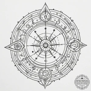 Tattoo design an abstract cosmic background w... - эскиз тату (№1755216468_0, 15.08.2025 00:07) — tattoo-photo.ru