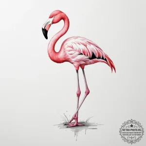 Flamingo - эскиз тату (№1755216673_0, 15.08.2025 00:11) — tattoo-photo.ru