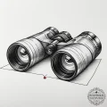 Tattoo sketch a pair of binoculars focused on... - эскиз тату (№1755218479_0, 15.08.2025 00:41) — tattoo-photo.ru