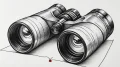 Tattoo sketch a pair of binoculars focused on... - эскиз тату (№1755218479_0, 15.08.2025 00:41) — tattoo-photo.ru