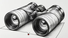 Tattoo sketch a pair of binoculars focused on... - эскиз тату (№1755218479_0, 15.08.2025 00:41) — tattoo-photo.ru
