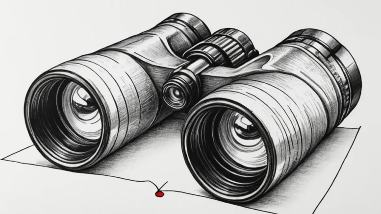 Tattoo sketch a pair of binoculars focused on... - эскиз тату (№1755218479_0, 15.08.2025 00:41) — tattoo-photo.ru