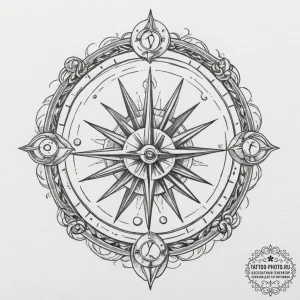 Tattoo sketch a zodiac glyph with googly eyes... - эскиз тату (№1755221903_0, 15.08.2025 01:38) — tattoo-photo.ru