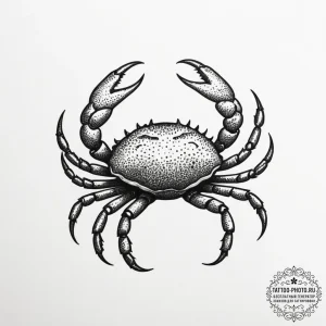 Cancer (animal/sign), tattoo line art, dotwor... - эскиз тату (№1755222701_0, 15.08.2025 01:51) — tattoo-photo.ru