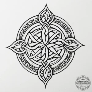 Tattoo design a symbol of unbreakable knotwor... - эскиз тату (№1755223513_0, 15.08.2025 02:05) — tattoo-photo.ru