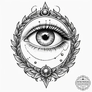 Tattoo design a gamer's eye reflecting a vibr... - эскиз тату (№1755270325_0, 15.08.2025 15:05) — tattoo-photo.ru