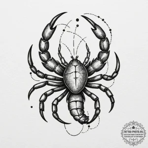 Tattoo design a scorpio constellation, with s... - эскиз тату (№1755270719_0, 15.08.2025 15:11) — tattoo-photo.ru