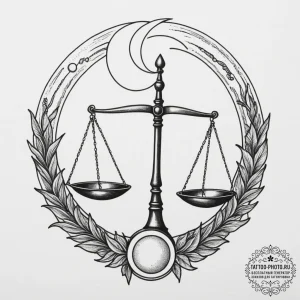 Tattoo sketch libra's scales where one pan ho... - эскиз тату (№1755272746_0, 15.08.2025 15:45) — tattoo-photo.ru