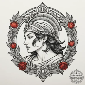 Spartan, tattoo drawing outline, neo traditio... - эскиз тату (№1755276157_0, 15.08.2025 16:42) — tattoo-photo.ru