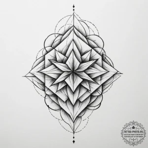 Tattoo sketch a subtle symbol of logic and re... - эскиз тату (№1755277556_0, 15.08.2025 17:05) — tattoo-photo.ru