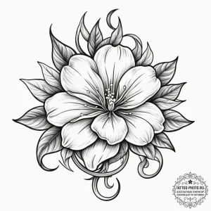 Jasmine, artistic tattoo sketch, soft whip sh... - эскиз тату (№1755279344_0, 15.08.2025 17:35) — tattoo-photo.ru