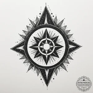Tattoo sketch a magical warding symbol glowin... - эскиз тату (№1755282113_0, 15.08.2025 18:21) — tattoo-photo.ru