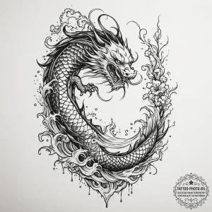 A dense, foggy swamp with spanish moss hangin... - эскиз тату (№1755282313_0, 15.08.2025 18:25) — tattoo-photo.ru