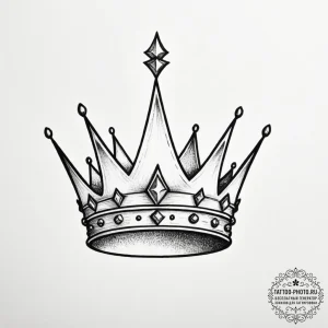 Tattoo sketch a minimalist crown, symbolizing... - эскиз тату (№1755282911_0, 15.08.2025 18:35) — tattoo-photo.ru