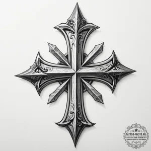 A templar knight's cross - эскиз тату (№1755283508_0, 15.08.2025 18:45) — tattoo-photo.ru