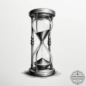 Hourglass - эскиз тату (№1755283710_0, 15.08.2025 18:48) — tattoo-photo.ru