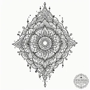 Beads, tattoo flash sheet design, black outli... - эскиз тату (№1755287108_0, 15.08.2025 19:45) — tattoo-photo.ru