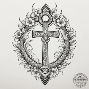 Tattoo sketch an ancient egyptian 'ankh' for... - эскиз тату (№1755287503_0, 15.08.2025 19:51) — tattoo-photo.ru