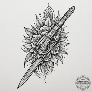 Tattoo design a retro character's signature w... - эскиз тату (№1755288484_0, 15.08.2025 20:08) — tattoo-photo.ru