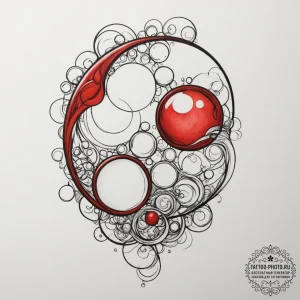 Tattoo sketch an abstract "bubble" effect, so... - эскиз тату (№1755290475_0, 15.08.2025 20:41) — tattoo-photo.ru