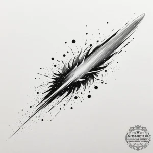 Tattoo sketch a comet streaking across the sk... - эскиз тату (№1755291669_0, 15.08.2025 21:01) — tattoo-photo.ru