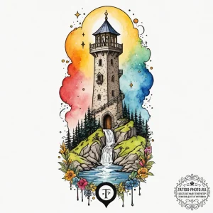 A tarot card (e.g., the fool, the hermit, the... - эскиз тату (№1755295026_0, 15.08.2025 21:57) — tattoo-photo.ru