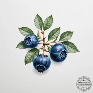 Blueberry - эскиз тату (№1755295828_0, 15.08.2025 22:10) — tattoo-photo.ru