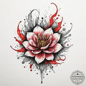 Tattoo sketch a vibrant watercolor splash of... - эскиз тату (№1755297437_0, 15.08.2025 22:37) — tattoo-photo.ru