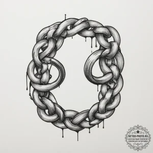 Tattoo sketch two halves of a connected chain... - эскиз тату (№1755298242_0, 15.08.2025 22:50) — tattoo-photo.ru