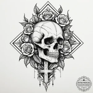 Tattoo sketch a person's silhouette merging w... - эскиз тату (№1755300244_0, 15.08.2025 23:24) — tattoo-photo.ru
