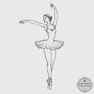 Tattoo design a delicate outline of a classic... - эскиз тату (№1755300650_0, 15.08.2025 23:30) — tattoo-photo.ru