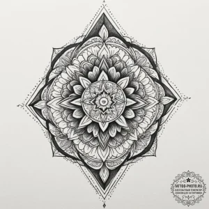 Tattoo sketch a geometric shape whose lines a... - эскиз тату (№1755305023_0, 16.08.2025 00:43) — tattoo-photo.ru