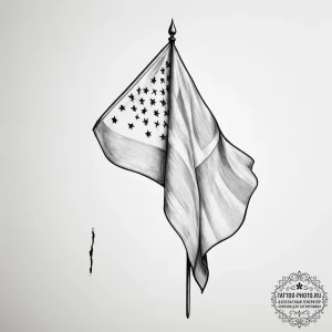 Flag - эскиз тату (№1755306444_0, 16.08.2025 01:07) — tattoo-photo.ru