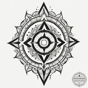 Tattoo design: a minimalist svarozhich, resem... - эскиз тату (№1755306643_0, 16.08.2025 01:10) — tattoo-photo.ru
