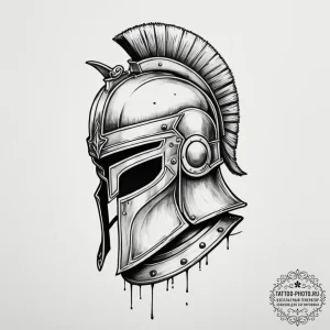 Tattoo design a roman centurion's helmet, sym... - эскиз тату (№1755308045_0, 16.08.2025 01:34) — tattoo-photo.ru